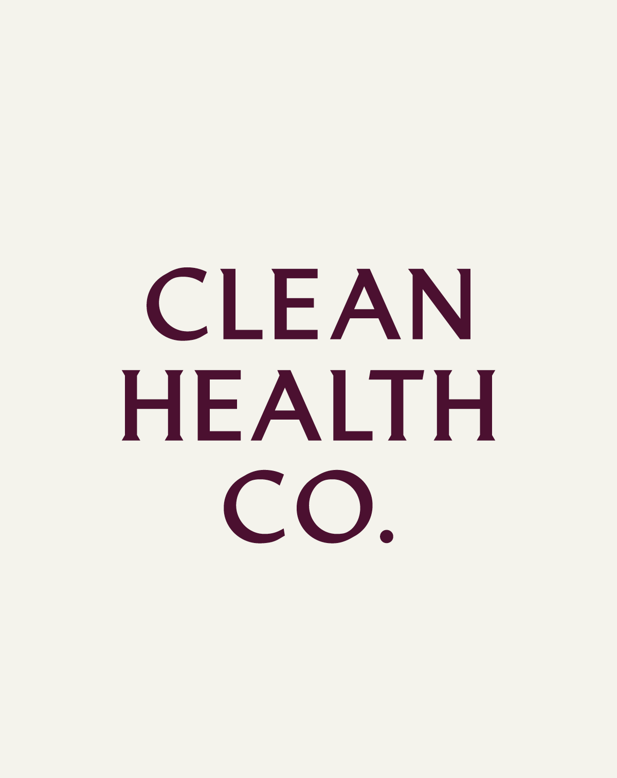 Clean Health Typographic Logo