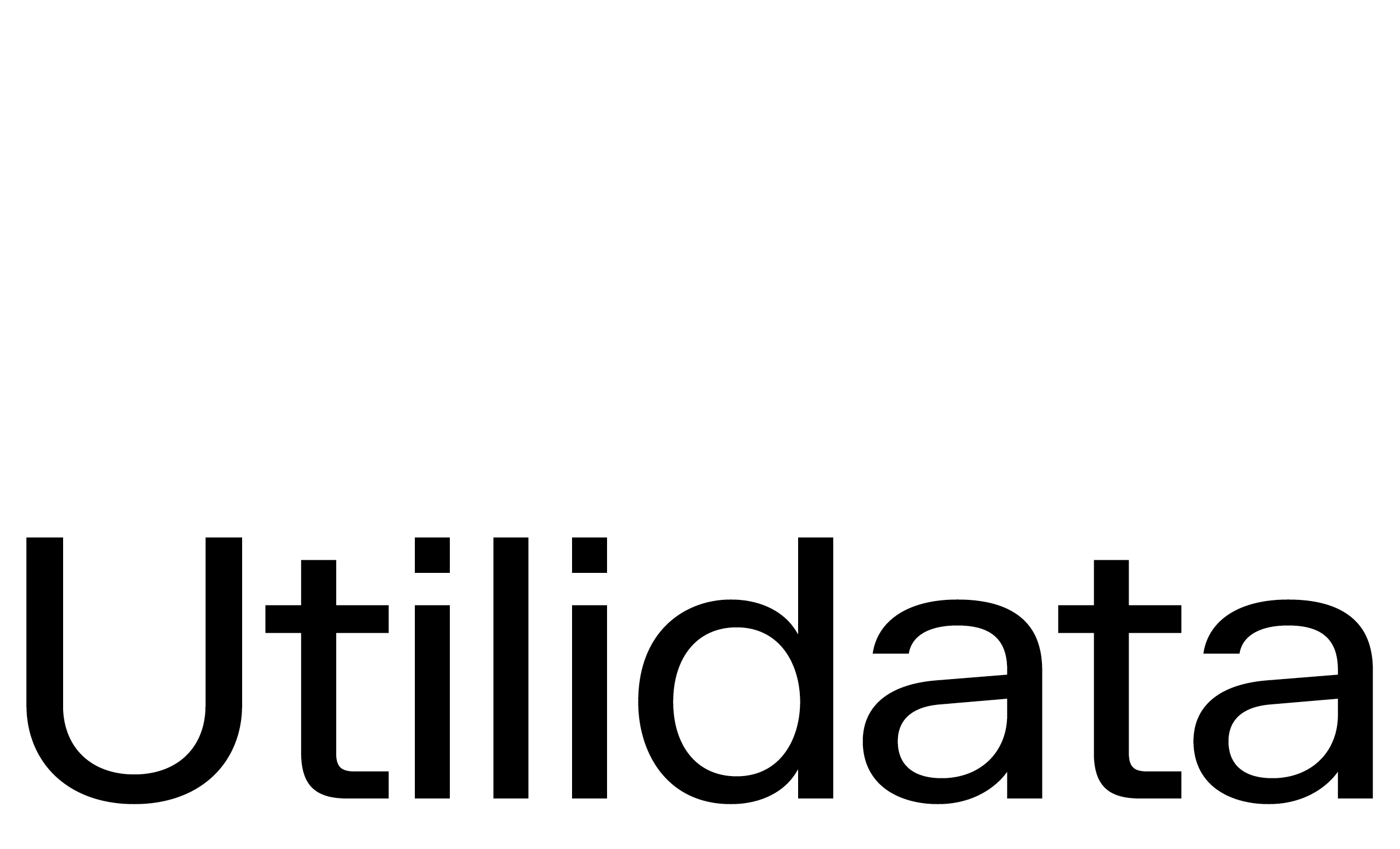 Black and White Utilidata Logo