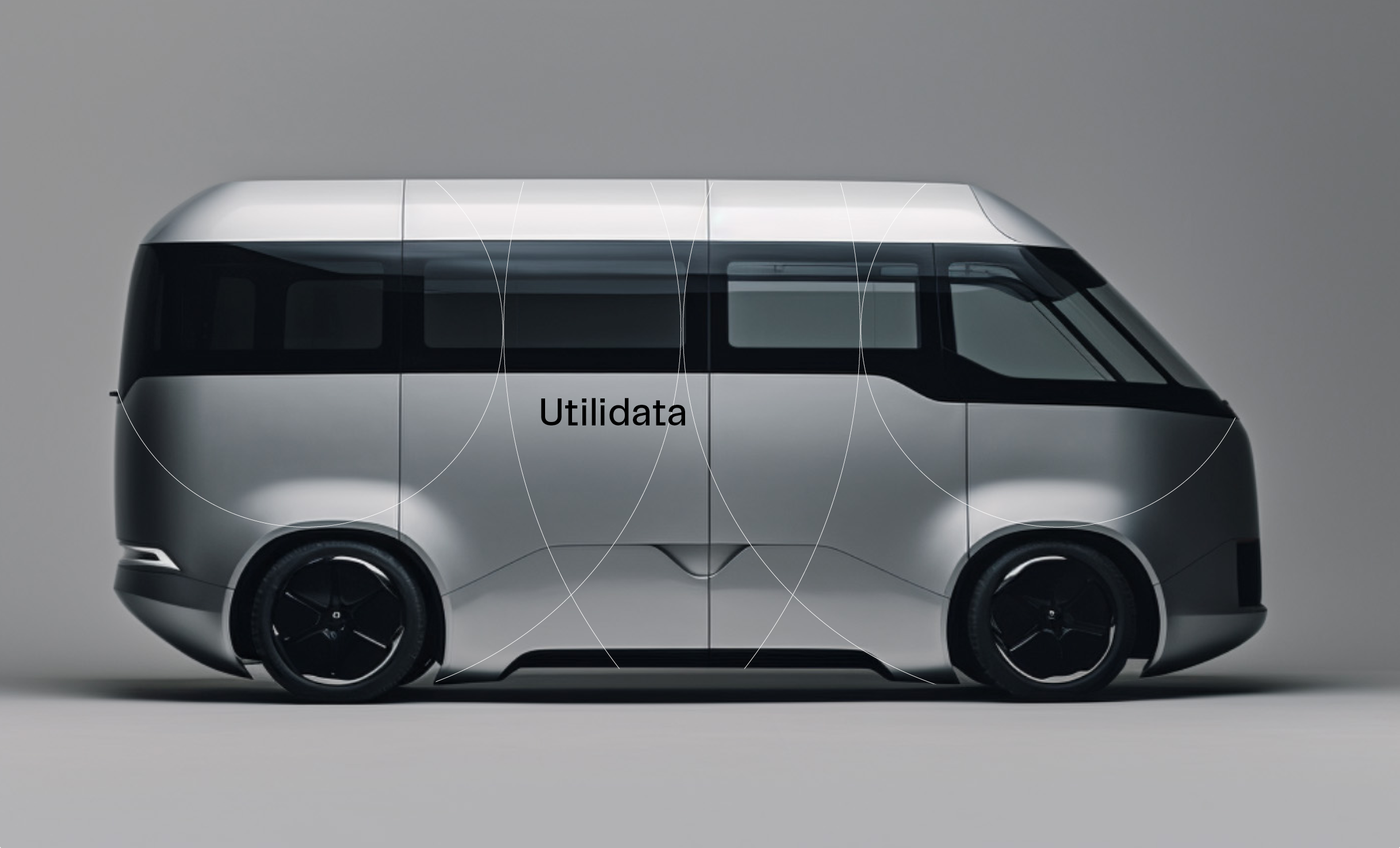 Futuristic car with utilidata livery applied