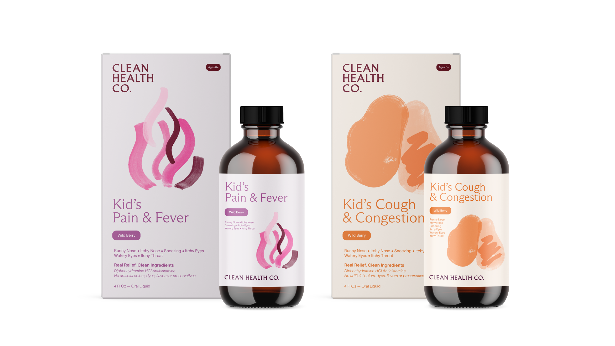 Clean Health Product packaging designs