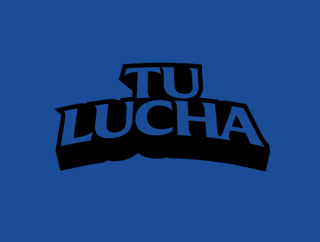 Tu Lucha boxing logo on blue
