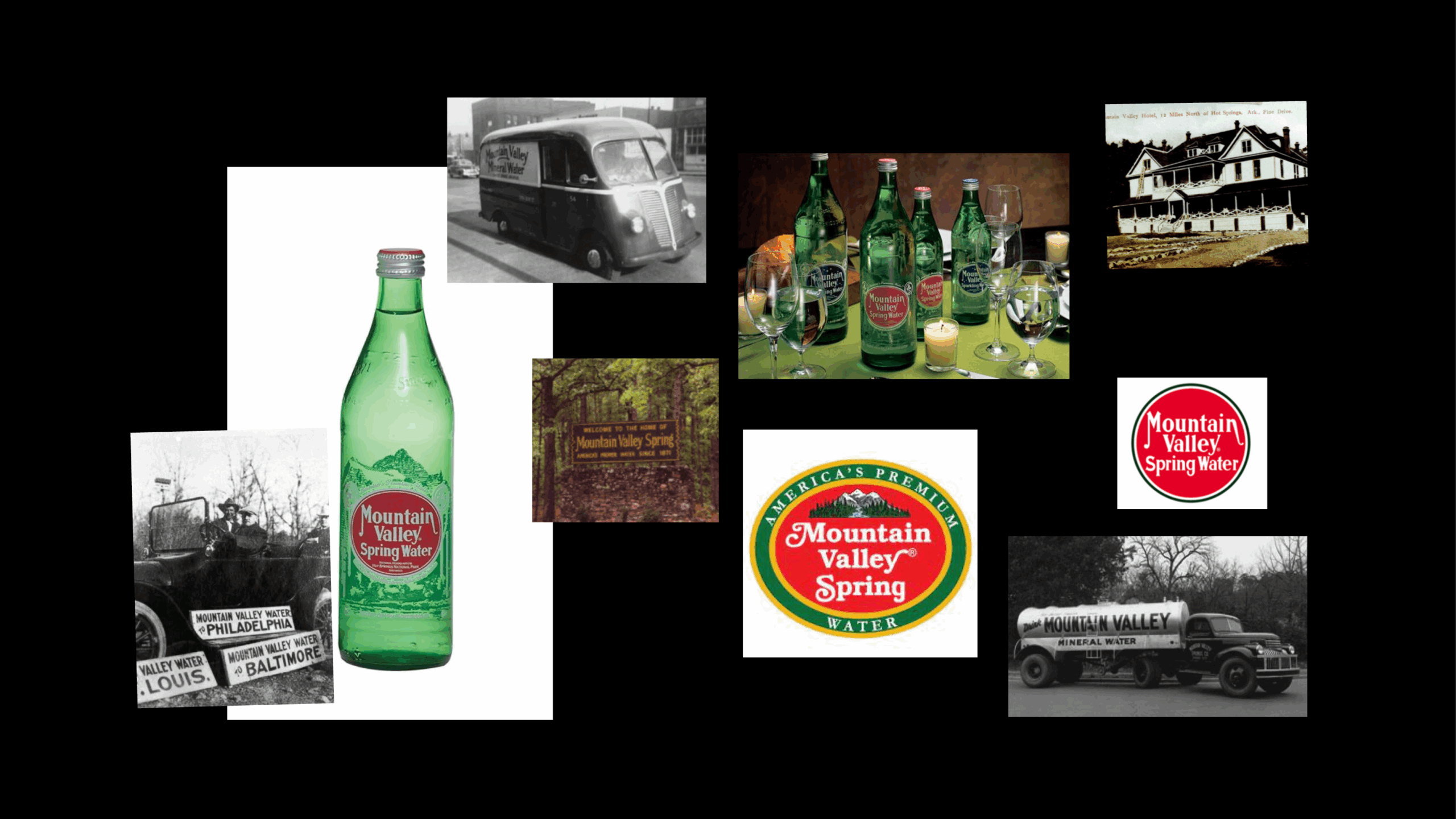 Image showing the historic imagery of the Mountain Valley brand