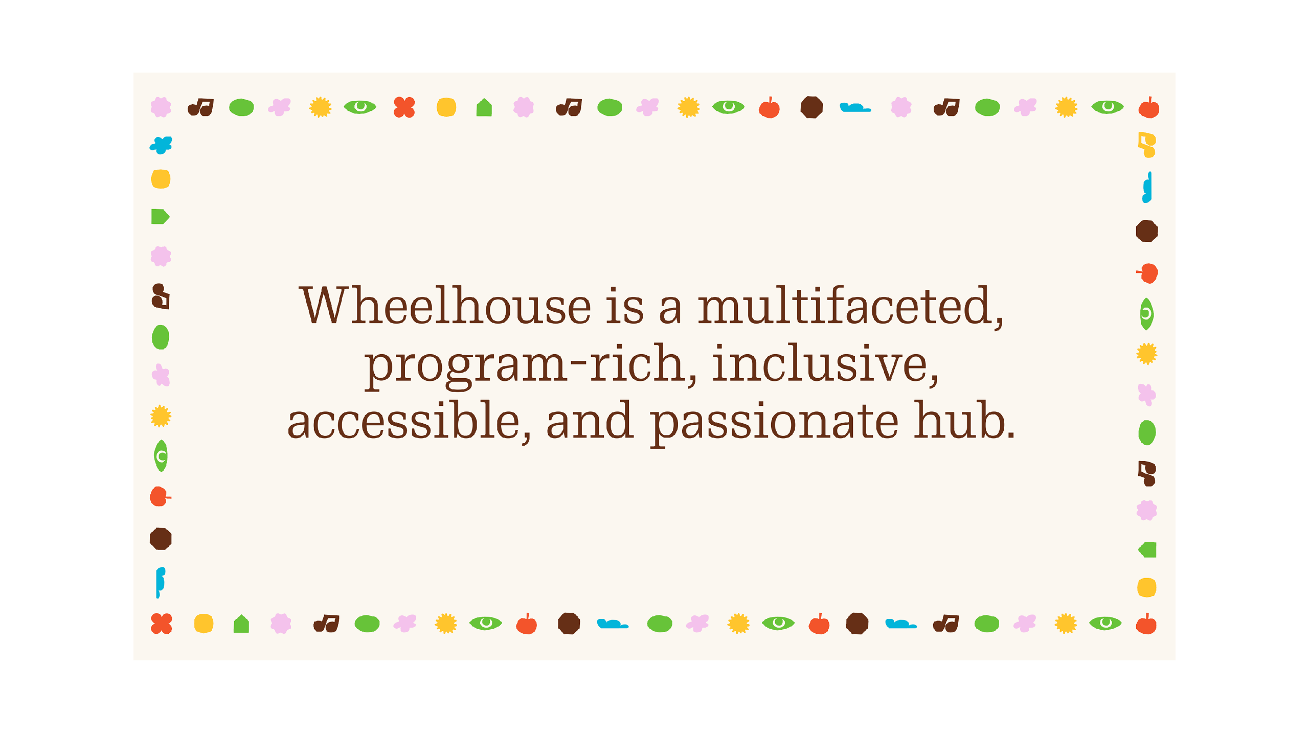 Wheelhouse introduction with a illustrative and decorative boarder