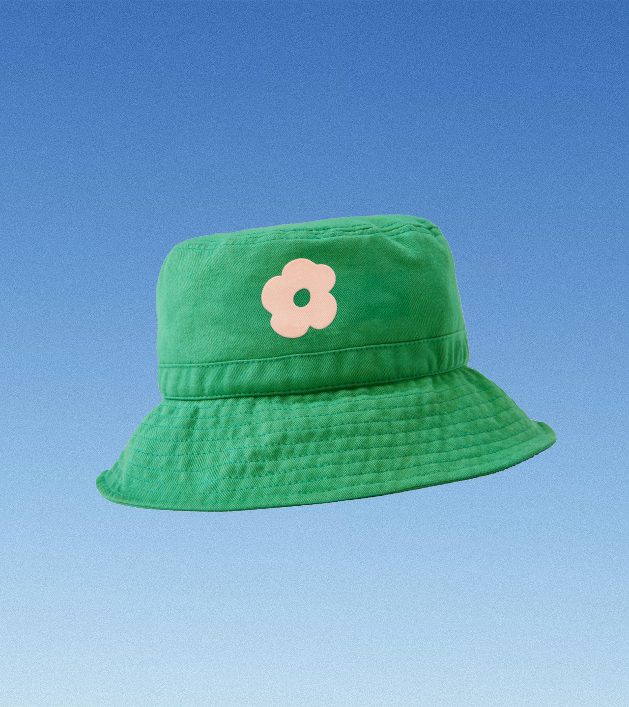 Wheelhouse branded Bucket hat with illustrative flowers.