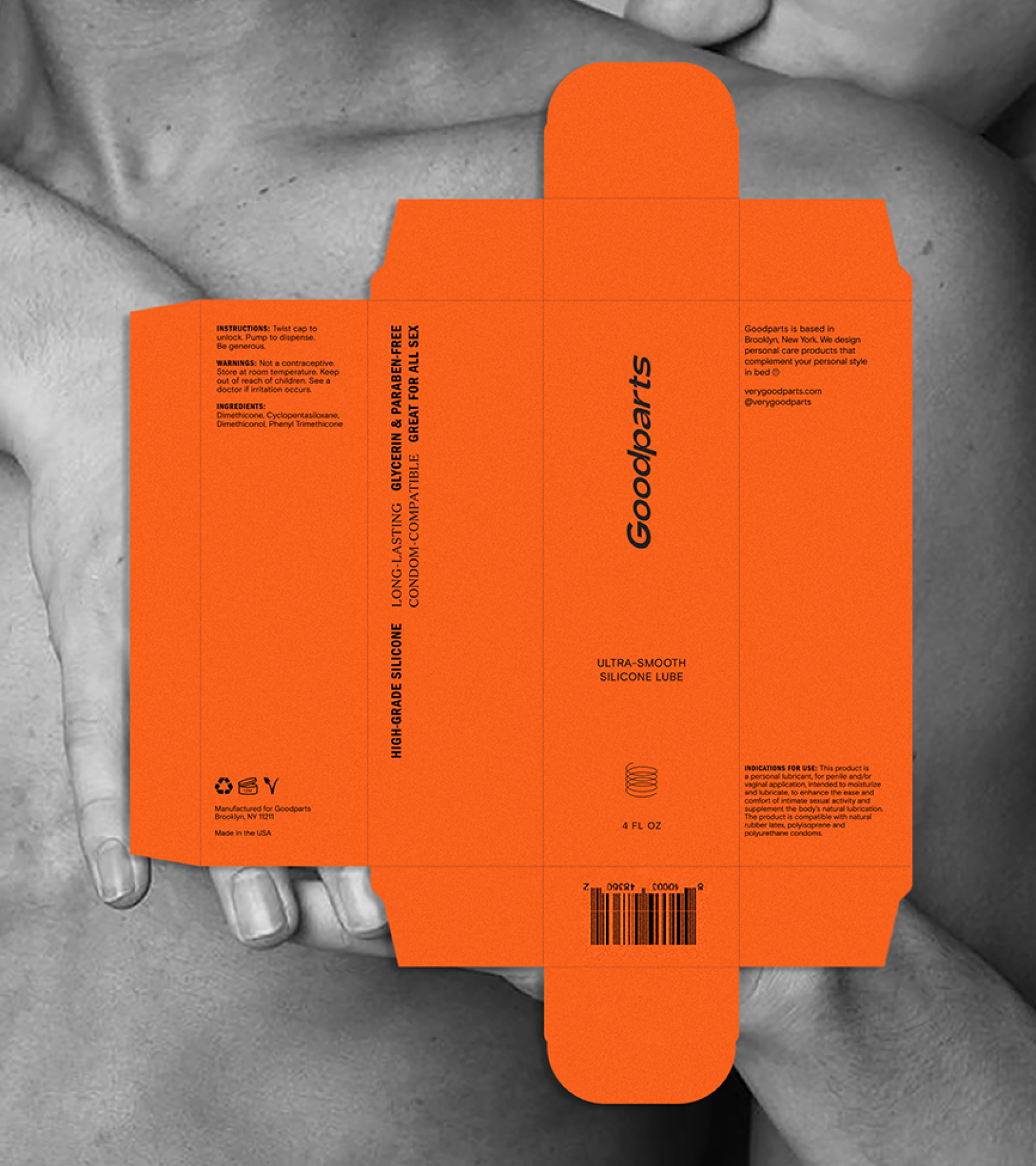 Image of Goodparts packaging carton in orange