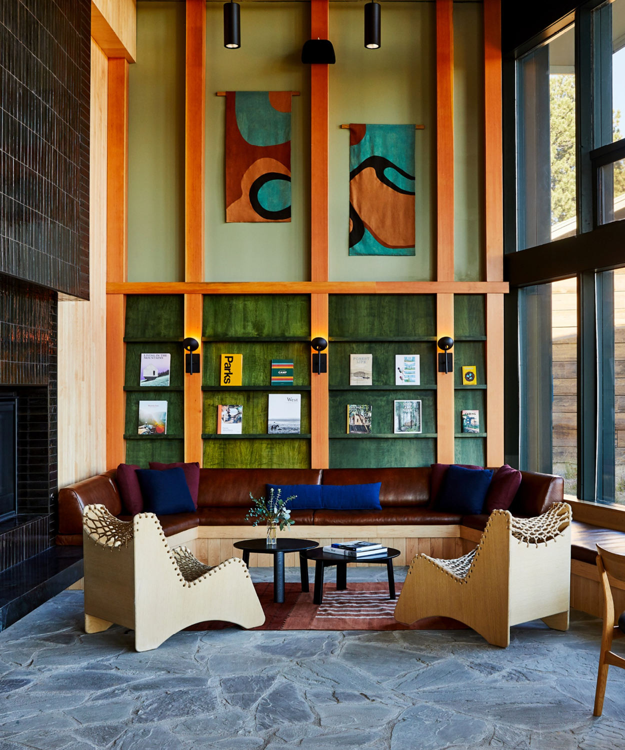 Tailborn Lodge entrance and lobby area.