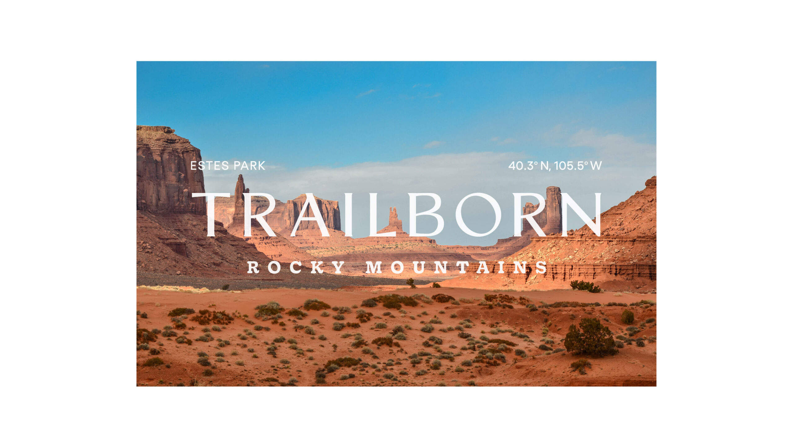 Full Trailborn logo on desert plain
