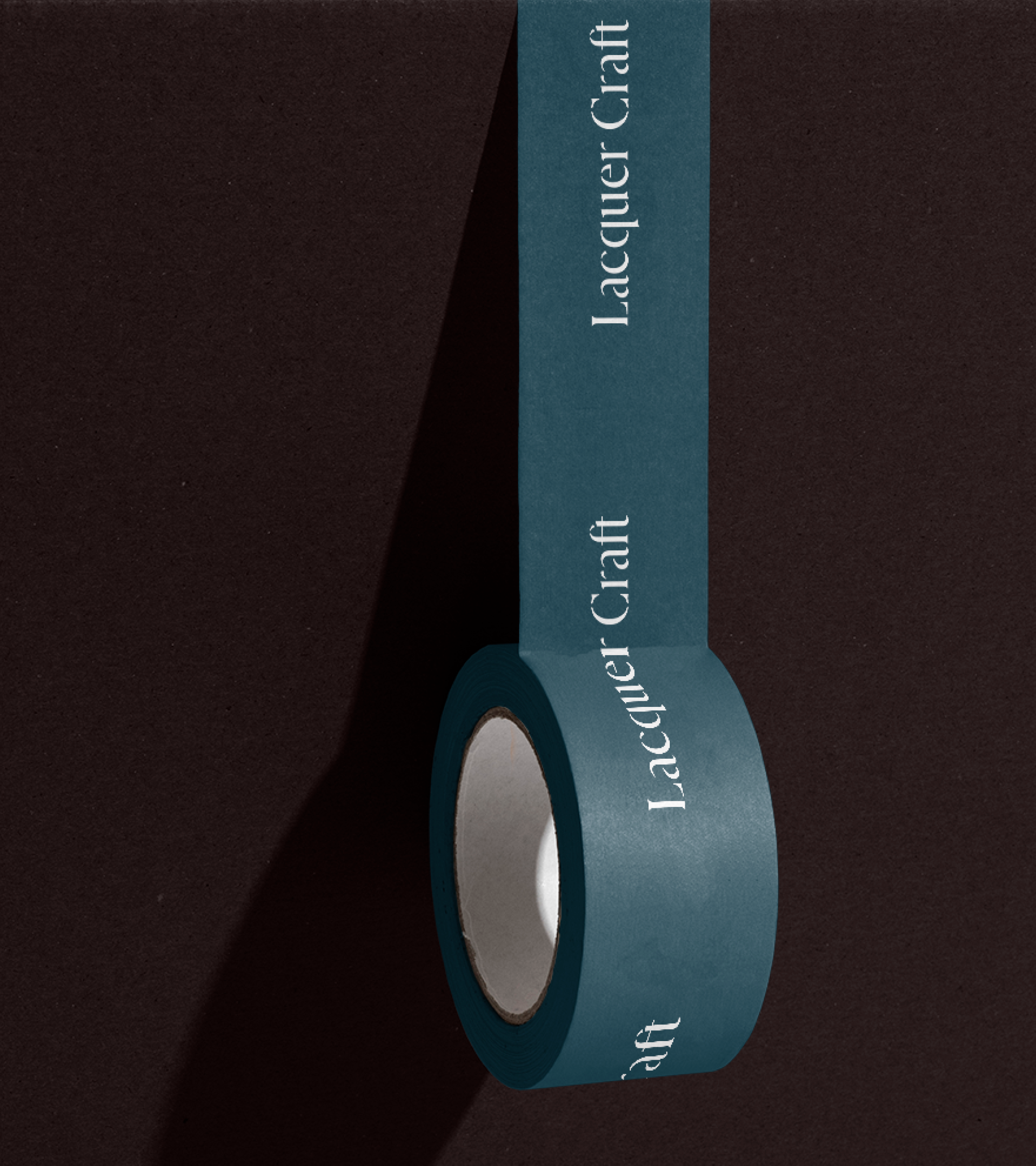 Lacquer Craft packaging tape in dark blue with logo