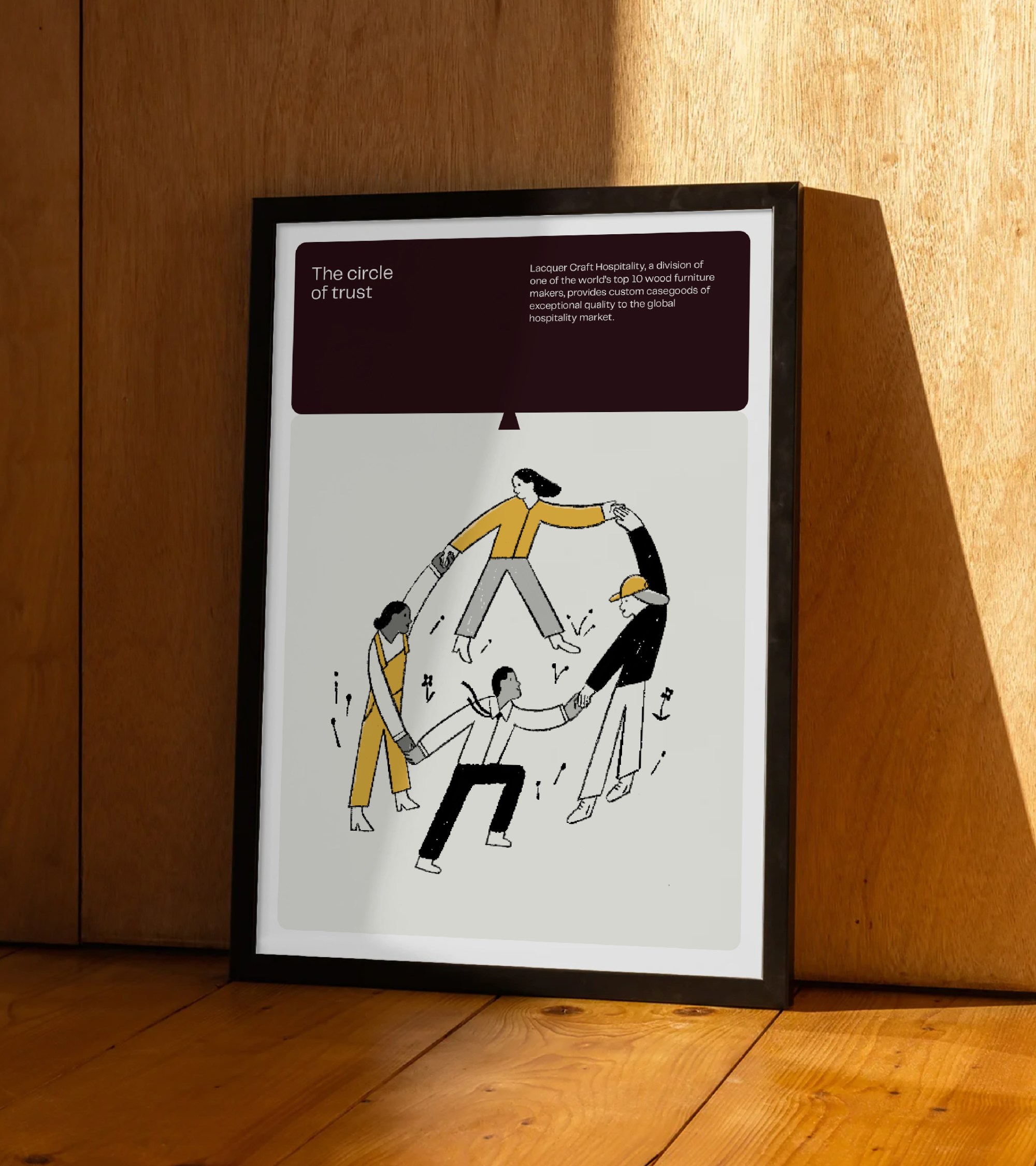 Lacquer Craft Illustrations in photo frame