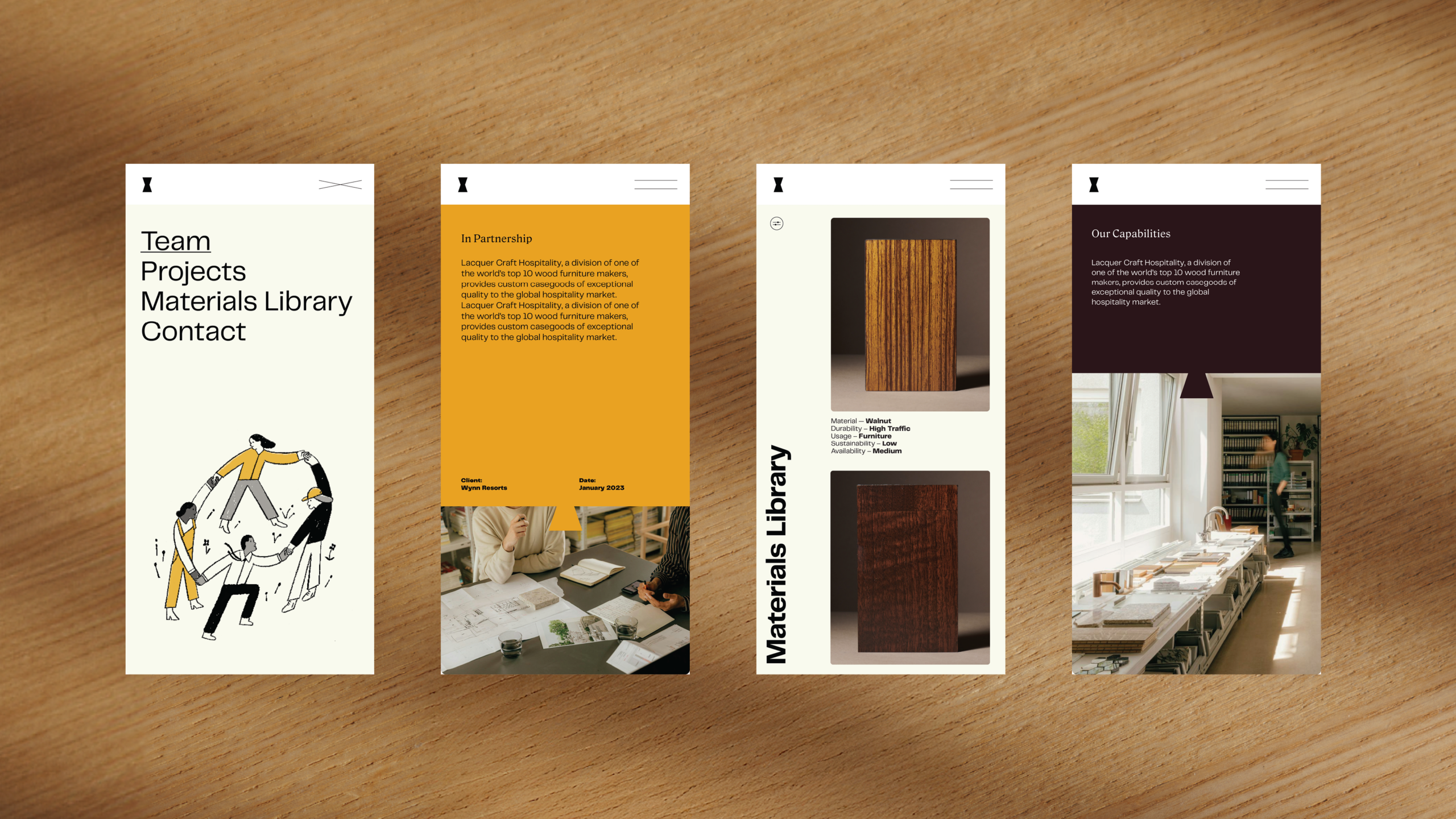 Lacquer Craft Mobile Website Page Designs