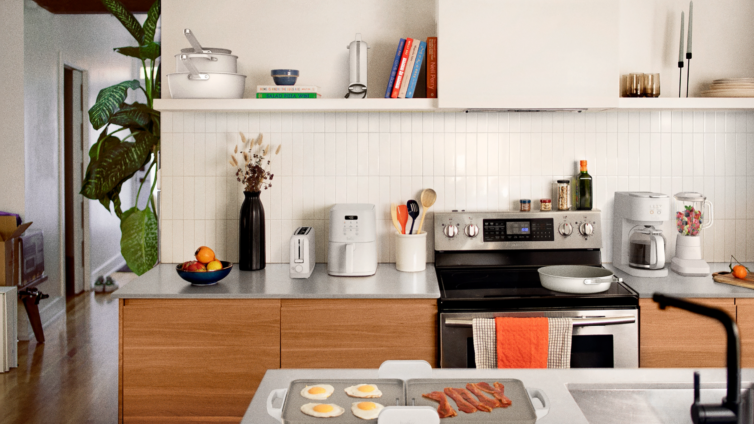 Bella kitchen scene with product line