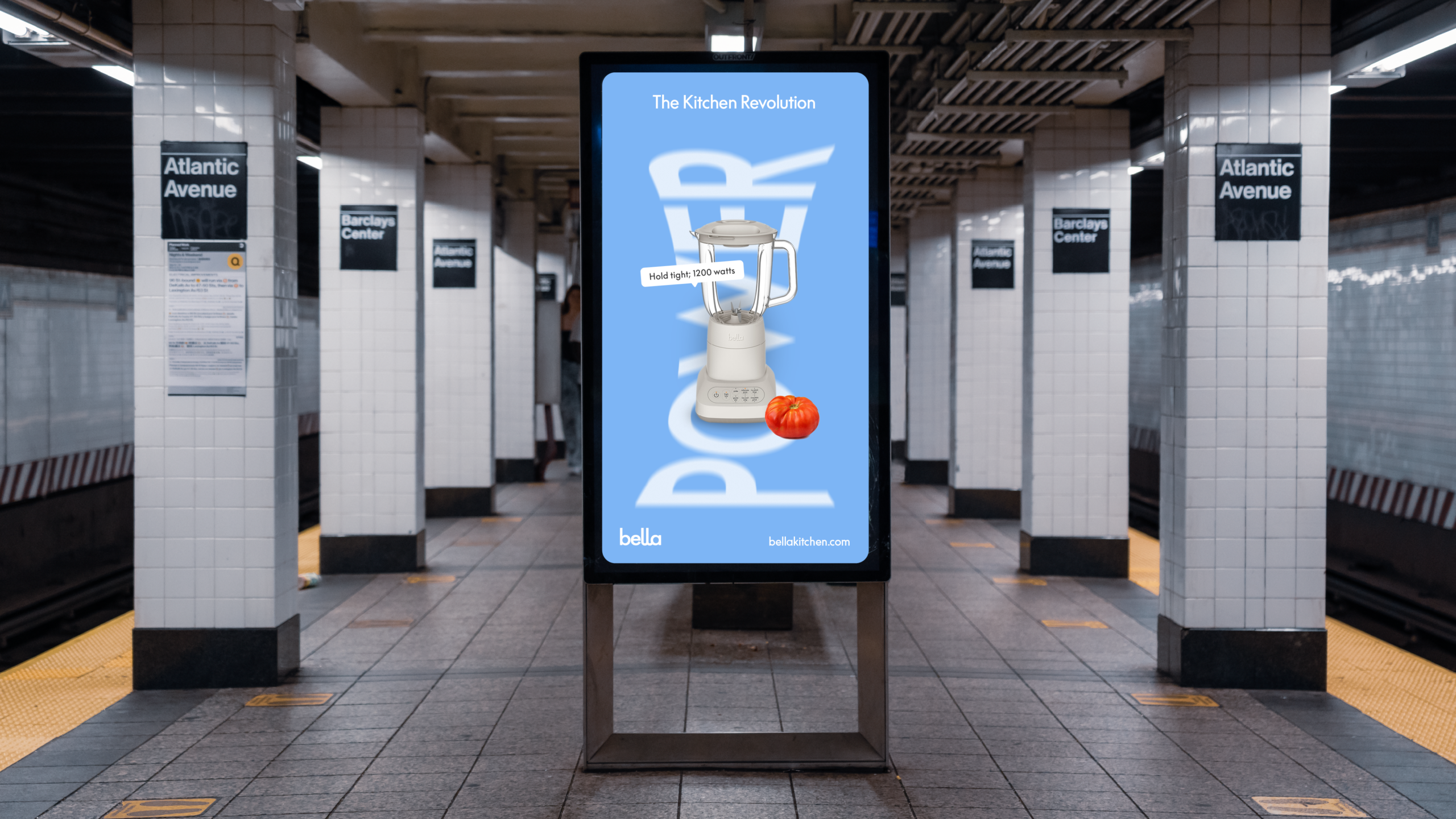 bella campaign poster in the NYC subway